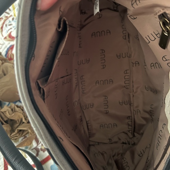 Anuschka Hand-Painted Leather Shoulder Bag in Patchwork Pewter.  NWOT - Picture 10 of 14